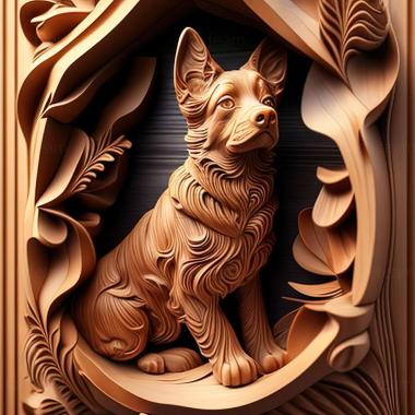 3D model Levretka dog (STL)
